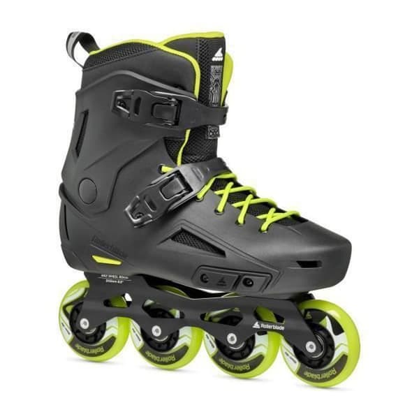 Roller freestyle - freeskate LIGHTNING 80 Noir Lime - ROLLERBLADE - Unisex - Urban glidning