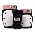 Miniatyrbillede 2 af 2: Rio Roller Beskyttelsessæt Triple Pad Sort,Rosa M