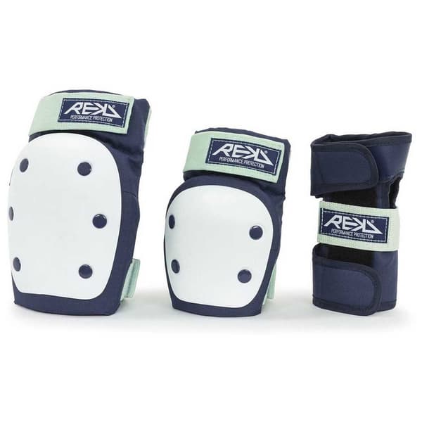 Rekd Protection Heavy Duty Triple Pad Set Valkoinen,Sininen M
