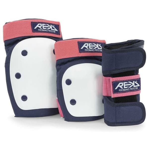 Rekd Protection Heavy Duty Triple Pad Set Hvid,Blå S