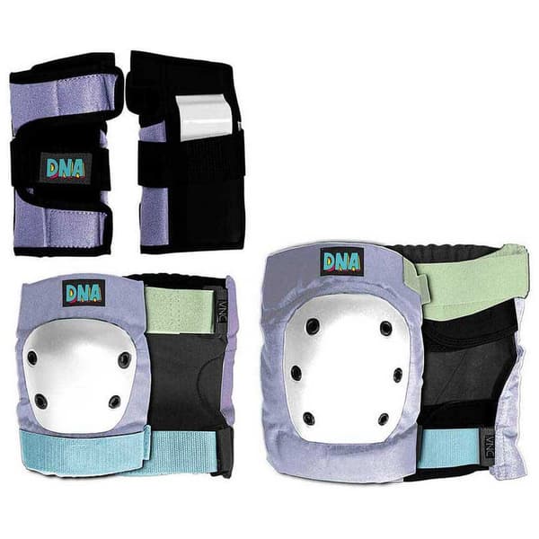 Dna Knee Och Elbow Kids Pack Pastel Purple Flerfärgad