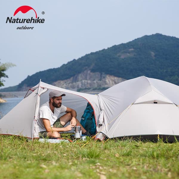 2-Person Ultralight Backpacking Tält - 20D Vattentätt Vandring Överlevnad Utomhus Camping.