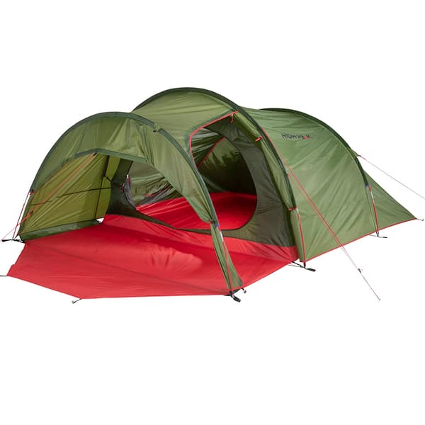 High Peak Goshawk 4 Green, Red Dome/Igloo tent