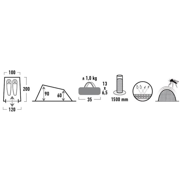 High Peak Swift 3 Green Pop-up tent