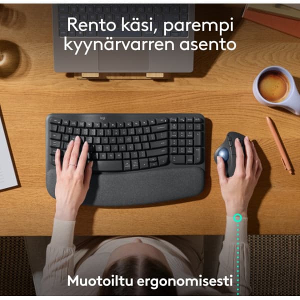 Logitech Ergo M575S -pallohiiri, grafiitti