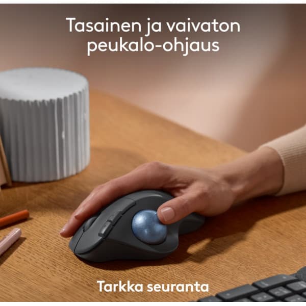 Logitech Ergo M575S -pallohiiri, grafiitti