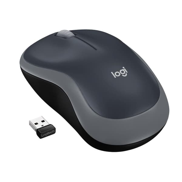 Logitech Wireless Notebook Mouse M185 - Hiiri - langaton - USB - langaton vastaanotin (USB) - Harmaa (910-002238) Harmaa