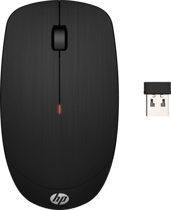 HP X200 - Mus - optisk - trådløs - 2,4 GHz - trådløs modtager (USB) - sort Sort