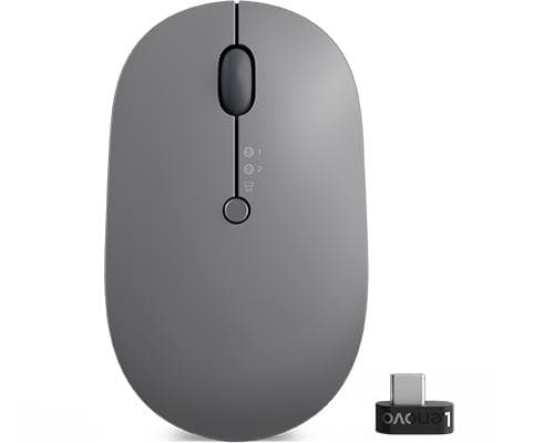 Lenovo Go -monilaite - Hiiri - optinen sininen - 3 painiketta - langaton - 2,4 GHz, Bluetooth 5.0 - langaton USB-C-vastaanotin - Thunder Black - Think
