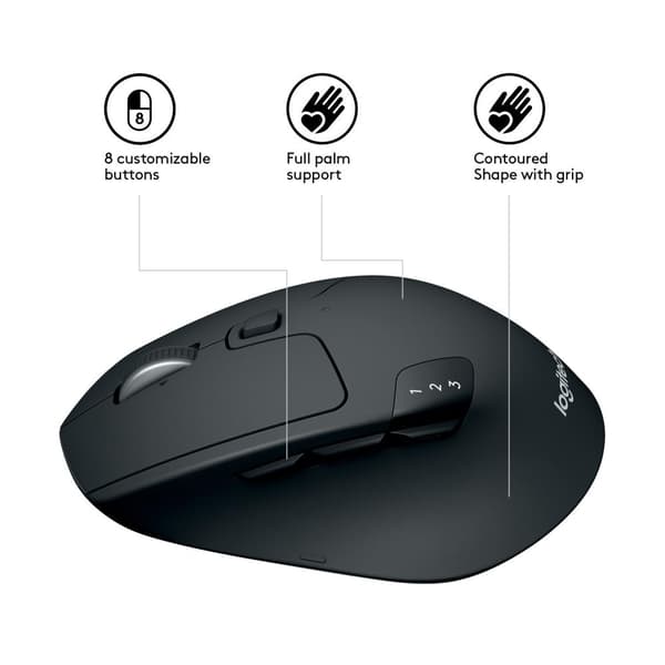 Logitech M720 - Langaton hiiri - Musta