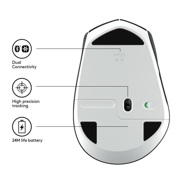 Logitech M720 - Langaton hiiri - Musta