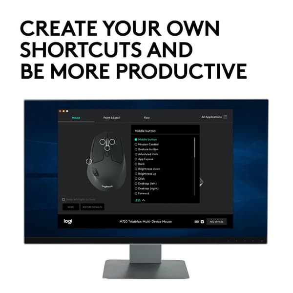 Logitech M720 - Langaton hiiri - Musta