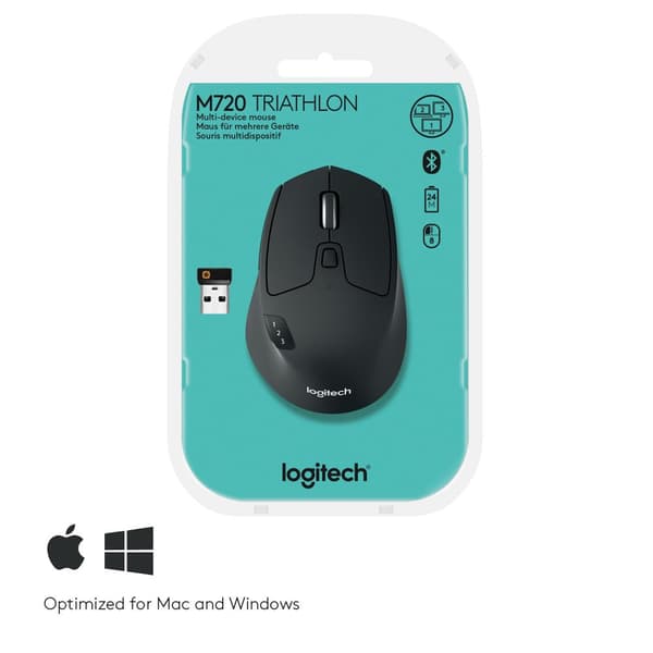 Logitech M720 - Langaton hiiri - Musta