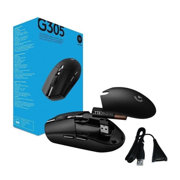 Langaton Logitech G305 HERO LIGHTSPEED pelihiiri - musta
