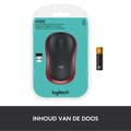 Miniatyrbillede 1 af 10: Logitech M185 - Trådløs mus - Sort med rød kant