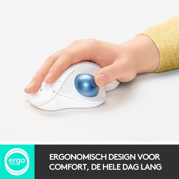 Langaton Logitech M575 ERGO Trackball-hiiri - luonnonvalkoinen Valkoinen