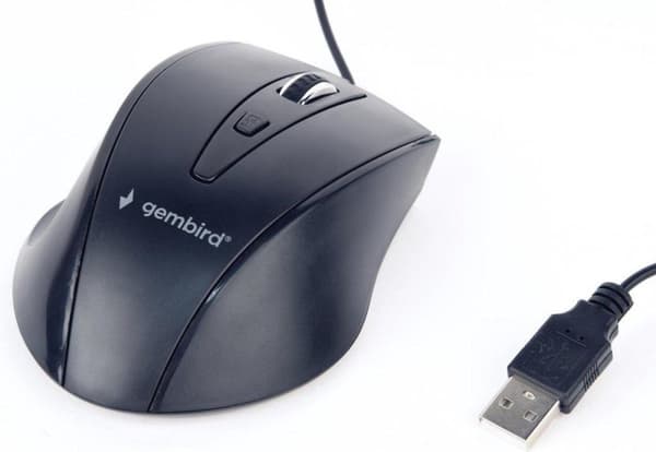 Optisk mus USB sort Sort