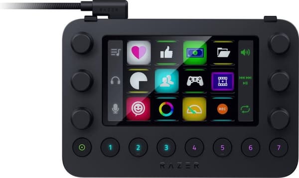 Razer Stream Controller - Streamdeck - 12 LCD-taster - 2 LCD-sideskærme - Windows/Mac