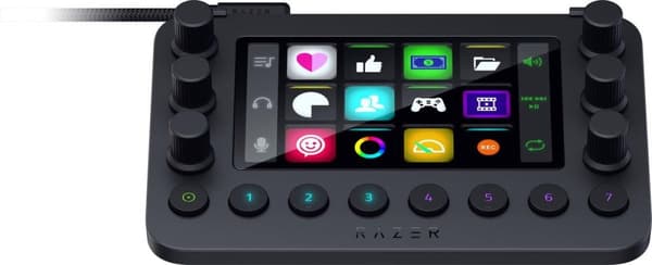 Razer Stream Controller - Streamdeck - 12 LCD-taster - 2 LCD-sideskærme - Windows/Mac