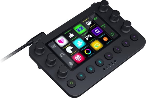 Razer Stream Controller - Streamdeck - 12 LCD-taster - 2 LCD-sideskærme - Windows/Mac
