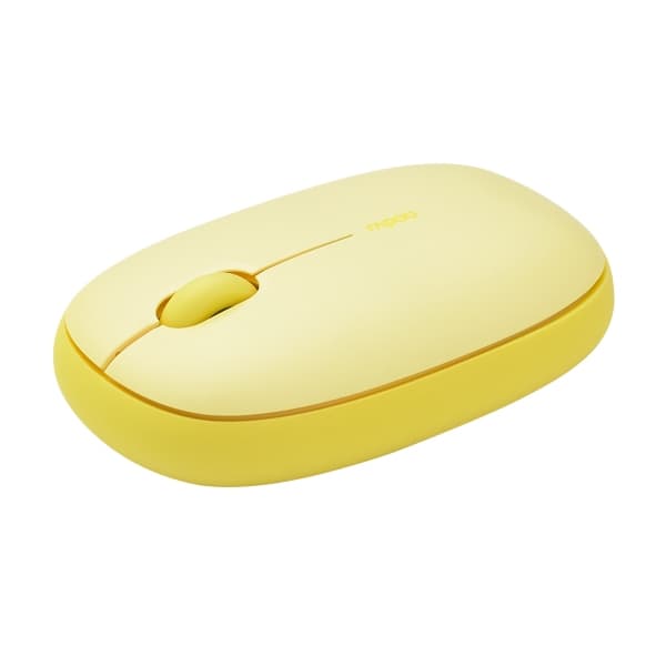 Rapoo M660 Tyst mus Ambidextrous RF Trådlös + Bluetooth Optisk 1300 DPI (00215761) Gul
