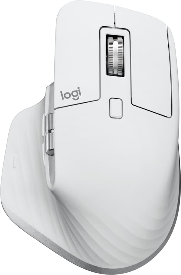 Logitech MXMaster 3S. Muototekijä: oikea. Liiketunnistustekniikka: Laser, Yhteys: RF Wireless + Bluetooth, Liikeresoluutio: 8000 DPI, Painiketyyppi: P Hopea, Valkoinen