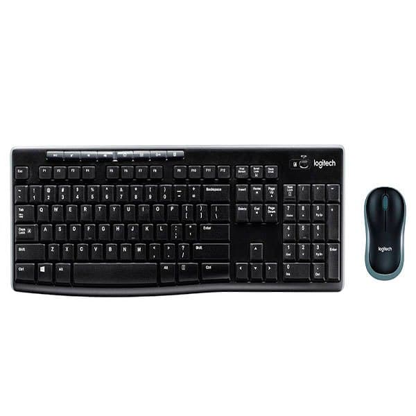 Logitech Trådløst Tastatur Og Mus Mk270 Sort German QWERTZ Sort