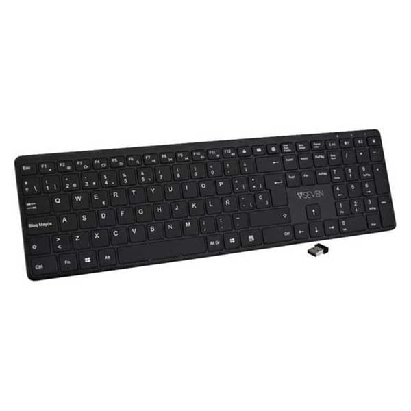 V7 Silent Trådløst Tastatur Bluetooth Sort