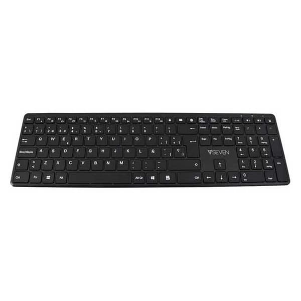 V7 Silent Trådløst Tastatur Bluetooth Sort