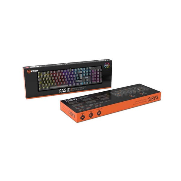 Krom Spel Mekaniskt Tangentbord Nxkromkasic Svart Spanish QWERTY