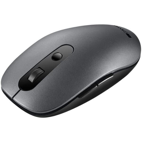 CANYON MW-9, 2 in 1 Wireless optical mouse with 6 buttons, DPI 800/1000/1200/1500, 2 mode(BT/ 2.4GHz), Battery AA*1pcs, Grey, 65.4*112.25*32.3mm, 0.09