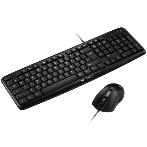 CANYON SET-1 EN/BG Keyboard+Mouse Wired Black