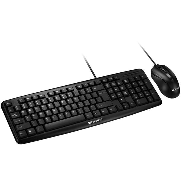 CANYON SET-1 EN/BG Keyboard+Mouse Wired Black musta