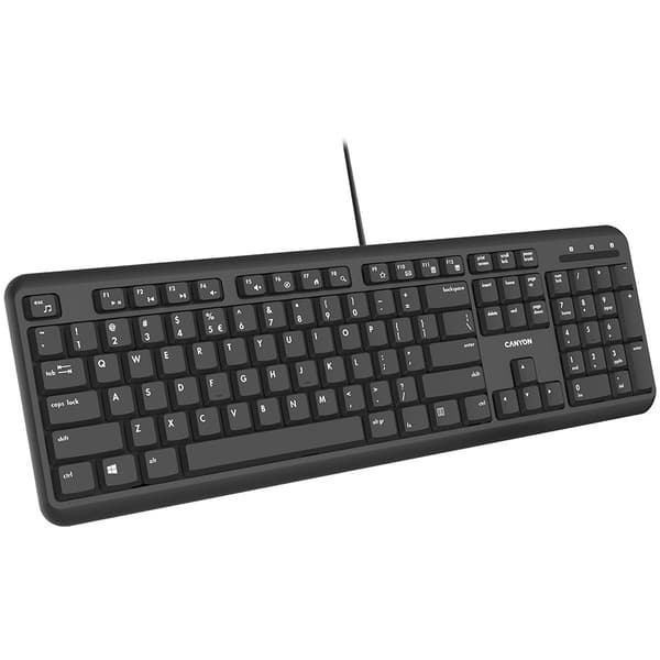 CANYON keyboard HKB-20 EN/BG Velvet Wired  Black