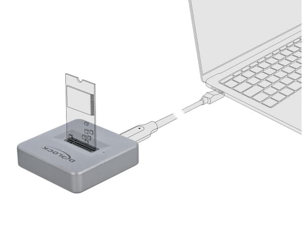 Delock M.2 Docking Station for M.2 NVMe PCIe SSD with USB Type-C™ female