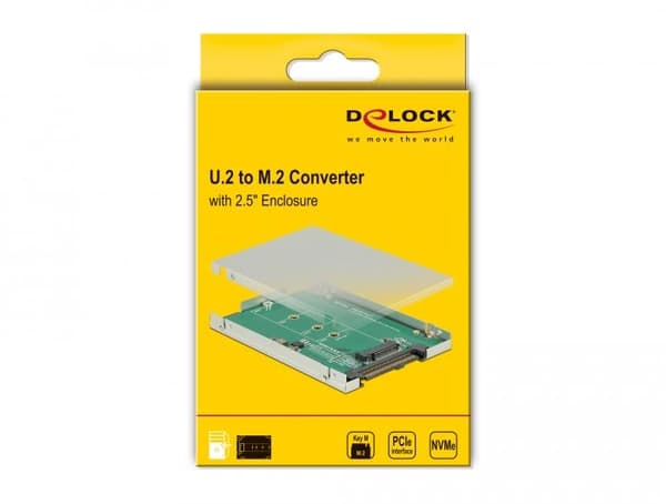 Delock 2.5″ Converter U.2 SFF-8639 > M.2 NVMe Key M