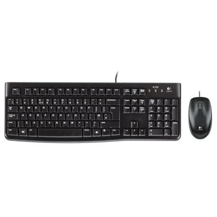 LOGITECH MK120 Corded Combo - BLACK - USB - RUS