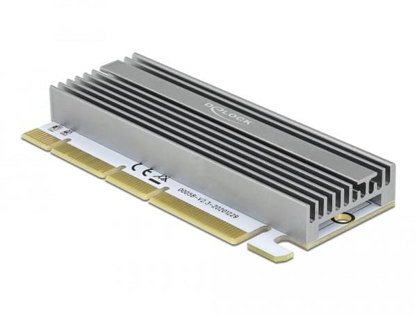 Delock PCI Express x16 (x1 / x4 / x8) Card to 1 x NVMe M.2 Key M with LED illumination Grå