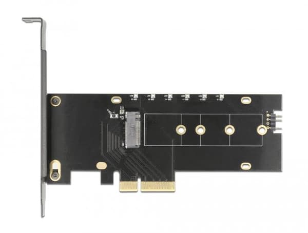 Delock PCI Express x4 Card to 1 x internal NVMe M.2 Key M with heat sink and RGB LED illumination - Low Profile Form Factor