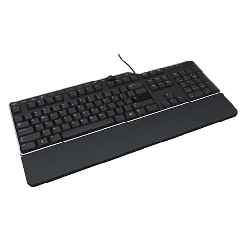 US/Euro (QWERTY) Dell KB-522 Wired Business Multimedia USB Keyboard Black Sort