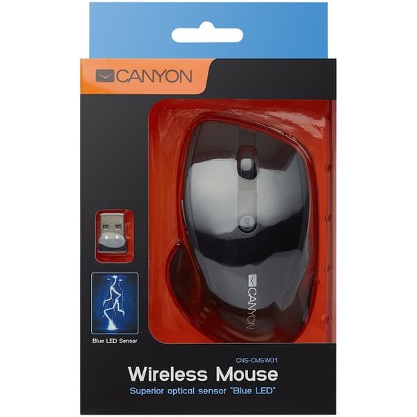CANYON mouse MW-01 BlueLED Wireless Black
