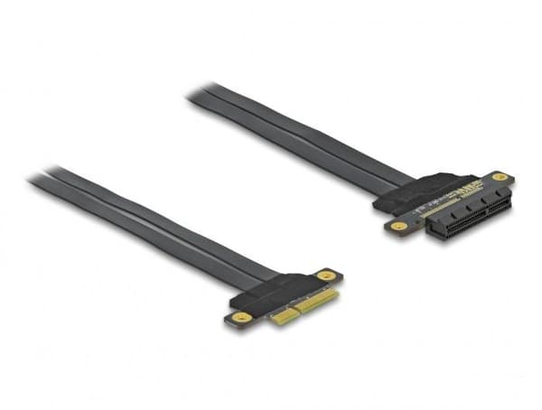 Delock Riser Card PCI Express x4 to x4 with flexible cable 30 cm Sort, Grøn