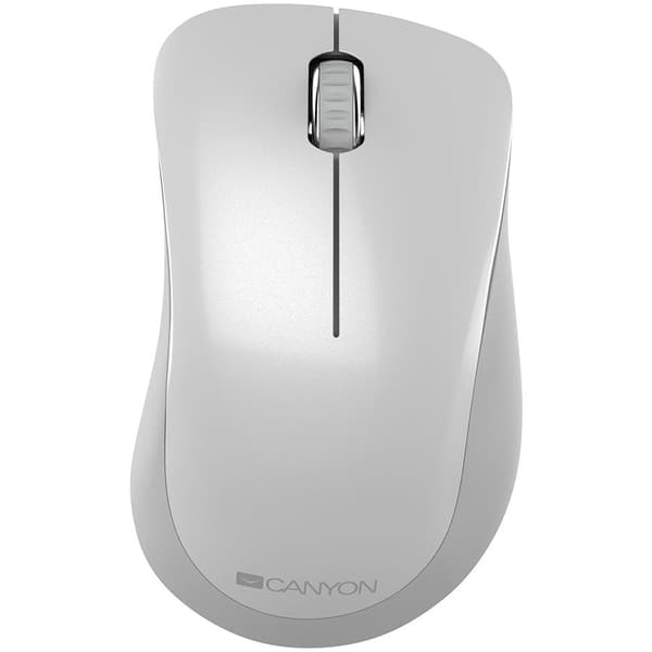 CANYON MW-11, 2.4 GHz  Wireless mouse ,with 3 buttons, DPI 1200, Battery:AAA*2pcs  ,pearl white grey67*109*38mm 0.063kg Perle, Hvid