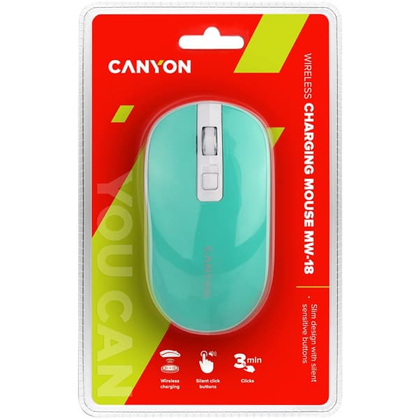 CANYON mouse MW-18 EU Wireless Charge Aquamarine