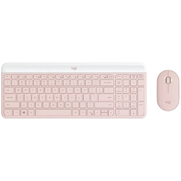 Logitech MK470 Wireless Keyboard +  Mouse Vaaleanpunainen