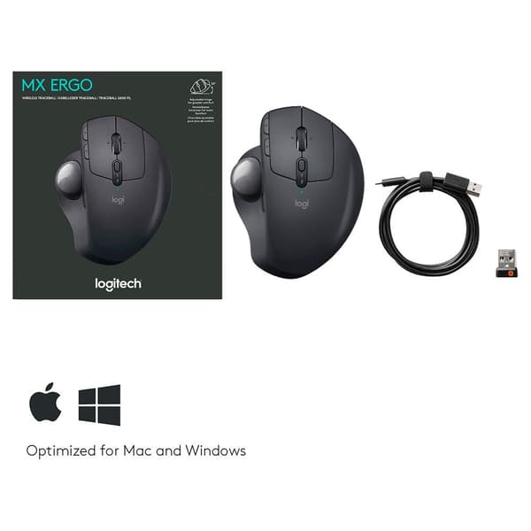 Logitech Langaton Hiiri Mx Ergo Musta