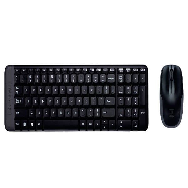 Logitech Langaton Näppäimistö Ja Hiiri Mk220 Musta US QWERTY musta