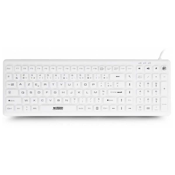 Urban Factory Vaskbart Tastatur Ip68 Hvid Spanish QWERTY
