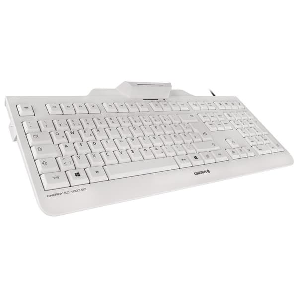 Cherry Tastatur Kc 1000 Sc Hvid German QWERTZ