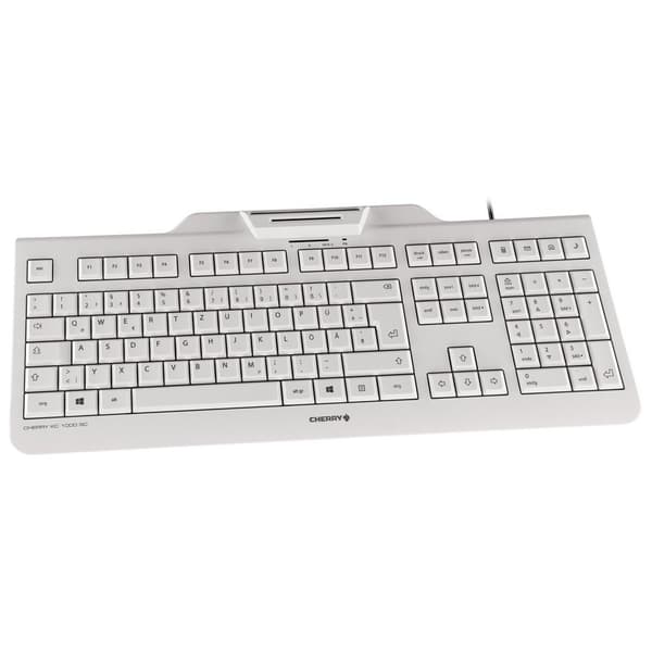 Cherry Tastatur Kc 1000 Sc Hvid German QWERTZ